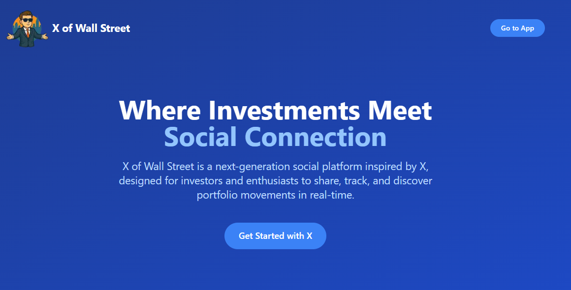 X of Wall Street Application Screenshot